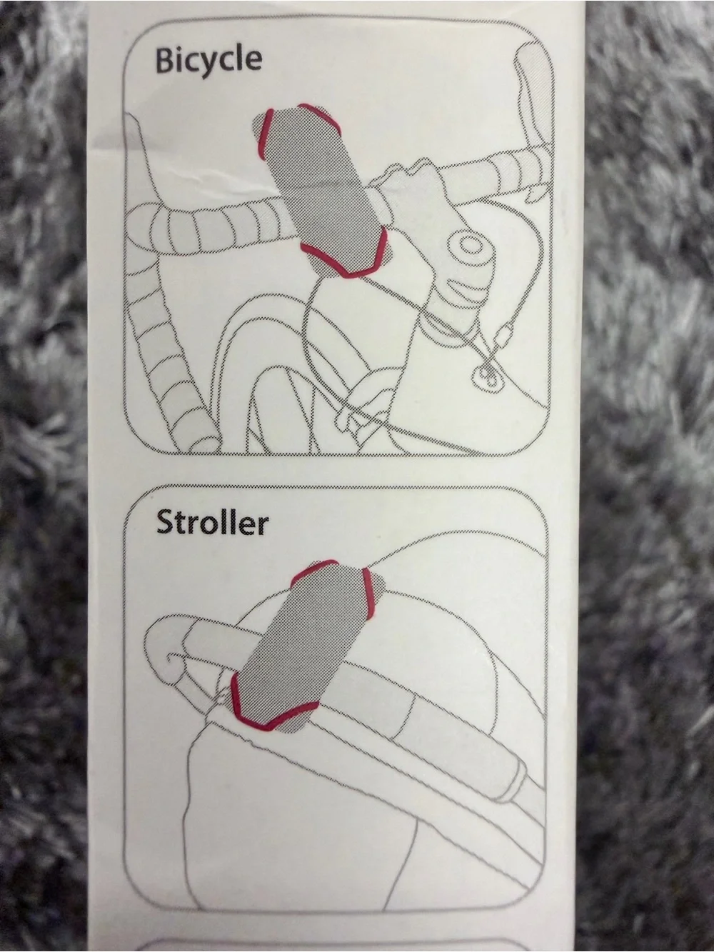 Bike Tie 2 Silicone Phone Mount - Bright Red Cradle